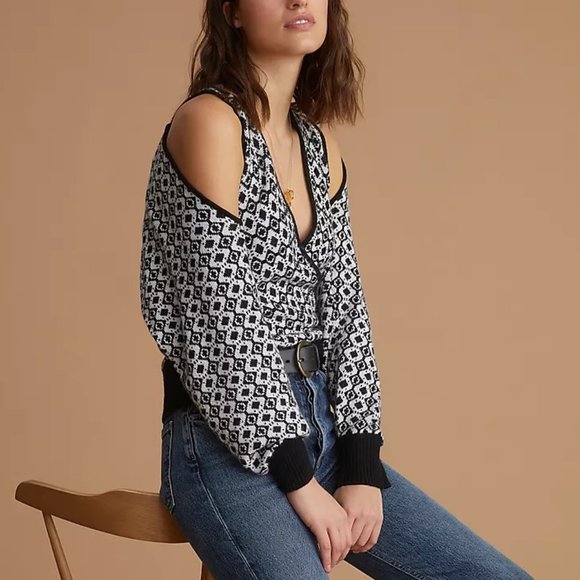 Anthropologie Maeve 2-Piece Floral Knit Tank Top Vest & Shrug Set - Medium - Picture 1 of 11